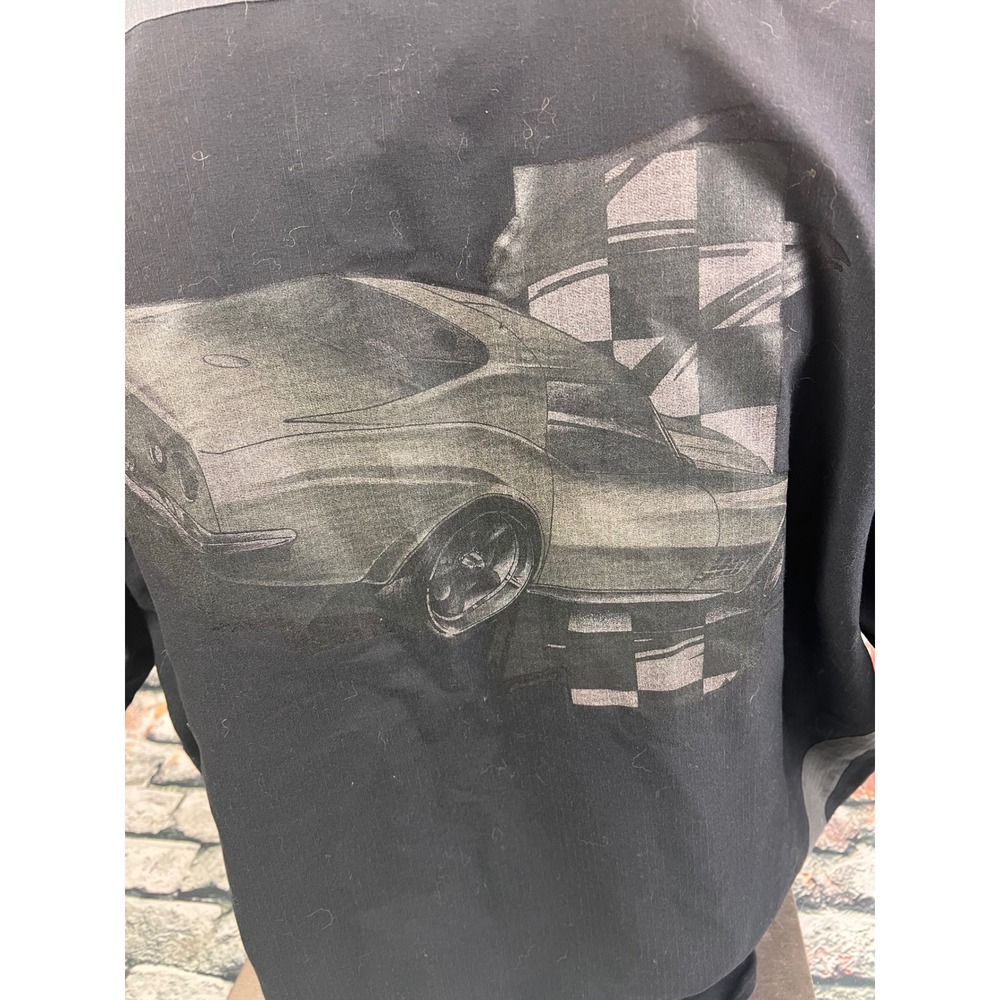 Red Kap Hot Rod Mechanic Shirt Mens XXL Black Grey Muscle Car Graphic Work Shirt - Picture 4 of 6